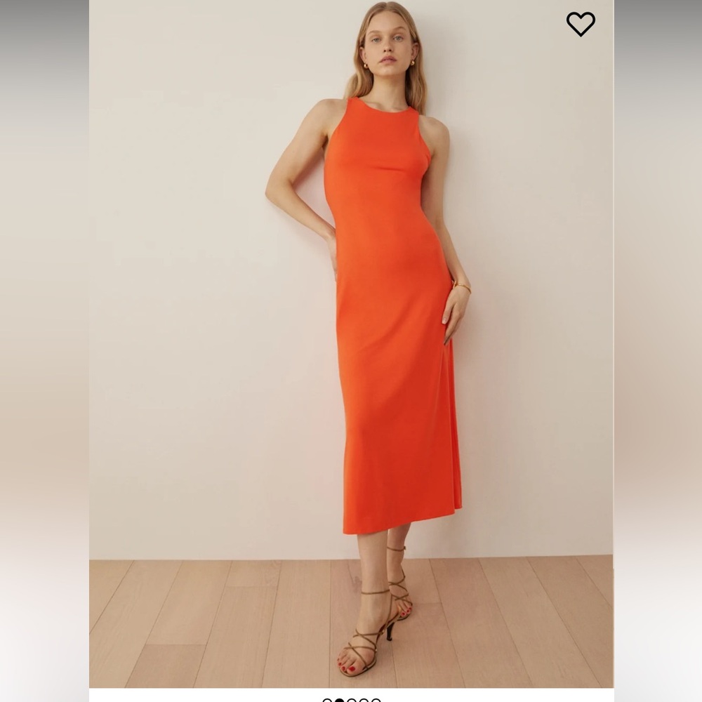Reformation Mackenzie Dress in Flame NWT Small